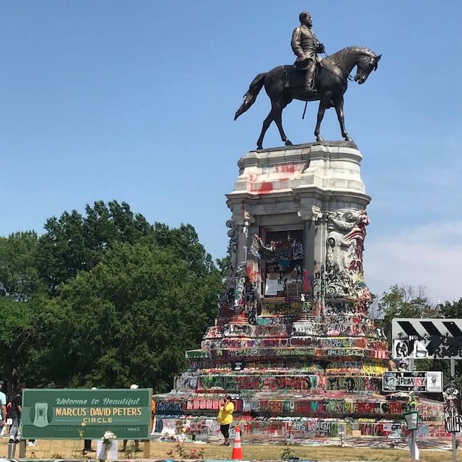 Marcus David Peters Circle was an area around the Monument Avenue statue of Robert E. Lee