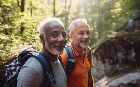 seniors hiking