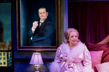 Debra Wagoner and Joe Pabst in Virginia Rep’s “Martha Mitchell Calling”