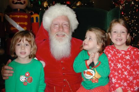 kids with Santa