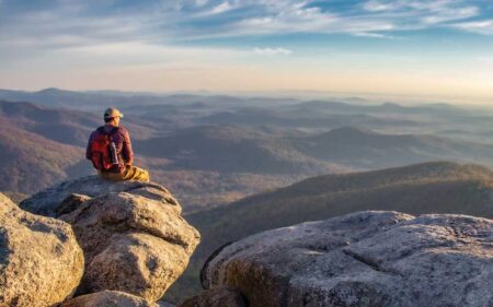 overlooking Virginia mountains