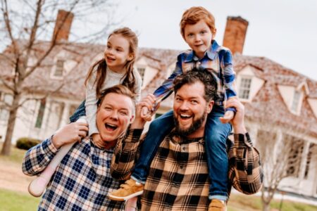 Jase and Terence Sullivan with their twins