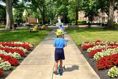 Scooter riding on college campuses