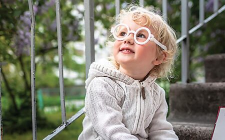 little boy with sunglasses