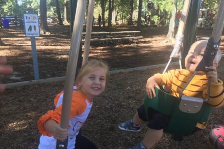 Tandem swing at Rockwood Park