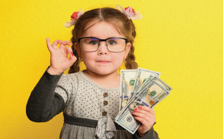 girl with money