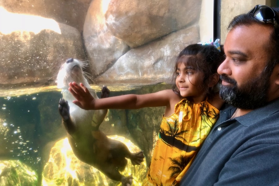 Father and daughter at Maymont Robins Nature Center