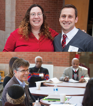 From JTCC, Alyce Miller, PhD, associate professor of history, Cris Silvent, assistant professor of art (top), and Brian Daugherity, assistant professor of history at VCU, (bottom left) participate in a past Conference on Rosenwald Schools in Virginia. Held at JTCC, the annual event brings Rosenwald alumni and community members together.