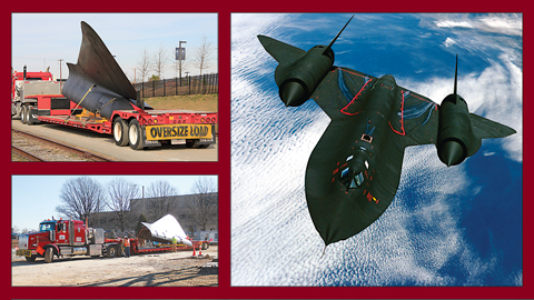 Earlier this year, the SR-71 Blackbird was transported on land from its home at the Virginia Aviation Museum near the airport to the Science Museum of Virginia on Broad Street. There, it was reassembled and displayed in the main concourse. The plane is part of the new permanent exhibit, Speed, which will open by summer.