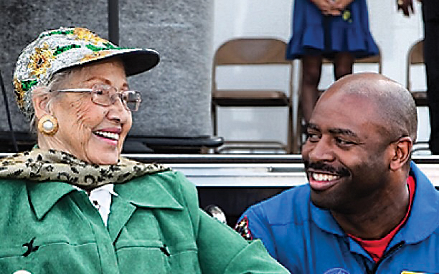 Katherine Johnson, the “human computer,” and Melvin at Langley.