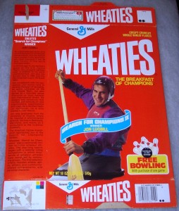 The only paddler ever to have appeared on a Wheaties box. 