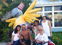 Robin and the family crew – her nephew, niece, and brother, with Mom in front.