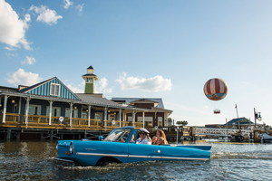 You can tour Downtown Disney from a Boathouse amphicar.