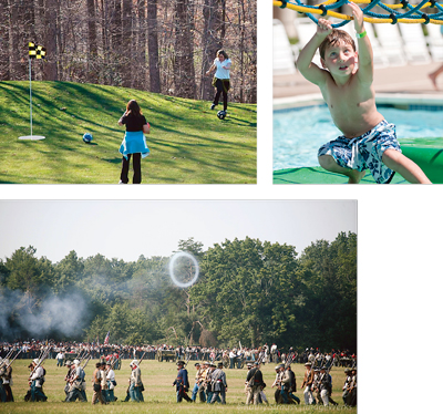 Foot golf was declared the top activity by the kids! Hit SplashDown Water Park in Manassas when it’s time to cool off. For learning and enrichment, explore Manassas National Battlefield Park. 