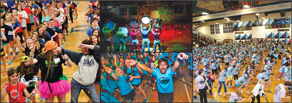 Deep Run High School’s annual Marathon Dance has raised more than $1.5 million for community organizations over its 10-year history. Students make up a 50-person committee to coordinate details and choose area nonprofits that benefit from the event. (feature image: Kathleen Kern, Brandon Farbstein, and Abby Bittner)