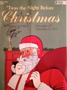 Santa autographs programs after this charming production.