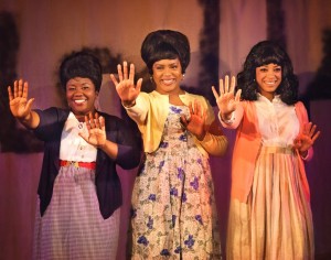 The doo-wop trio, played by Katrinah Carol Lewis, Jessi Johnson, and Ashlee Arden Heyward light up the stage.